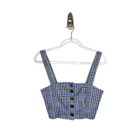 Privacy Please | NWOT Sloane Pant & Avalon Top Set in Blue/Black Plaid Small - Picture 2 of 13
